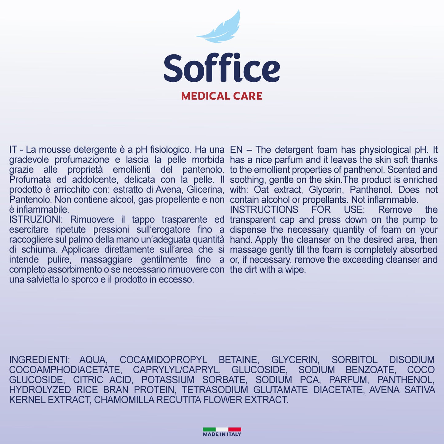 SPUMA DETERGENTE - 200 ml - 6 Confezioni