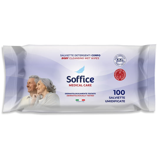 SALVIETTE DETERGENTI IGIENE ADULTI - 100 pezzi - 6 Confezioni